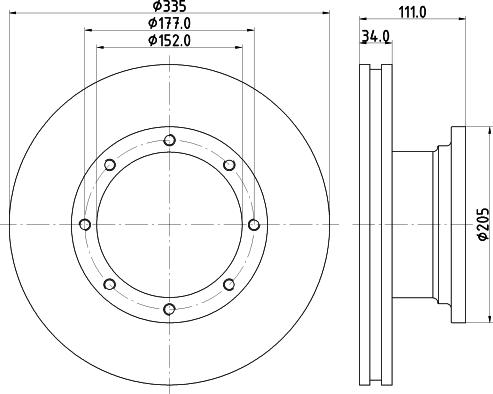 DON CVD574 - Тормозной диск autospares.lv