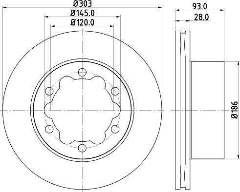 DON PCD18341 - Тормозной диск autospares.lv