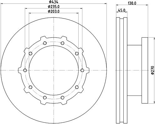 DON CVD667 - Тормозной диск autospares.lv