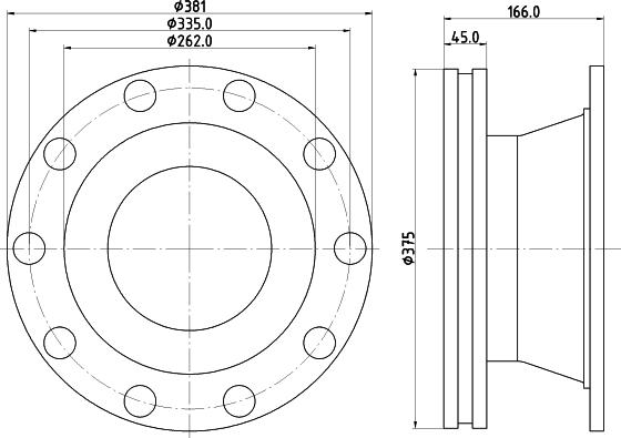 DON CVD605 - Тормозной диск autospares.lv