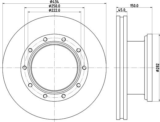 DON CVD619 - Тормозной диск autospares.lv