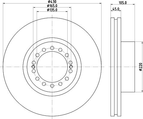 DON CVD630 - Тормозной диск autospares.lv