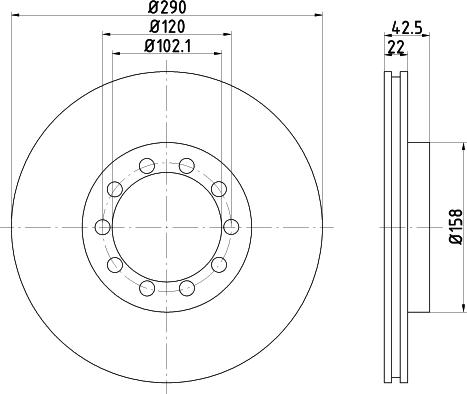 DON PCD23262 - Тормозной диск autospares.lv