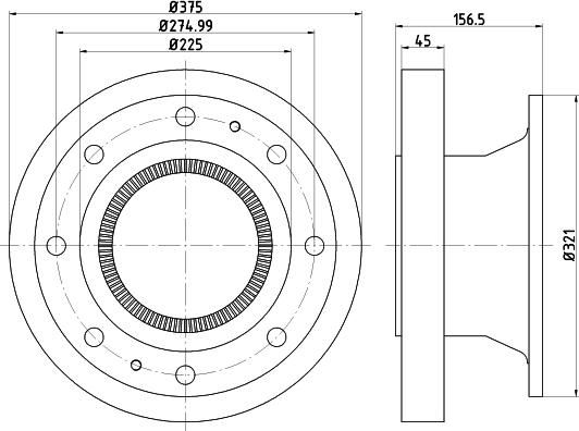 DON CVD638 - Тормозной диск autospares.lv