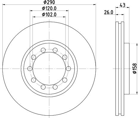 DON CVD632 - Тормозной диск autospares.lv