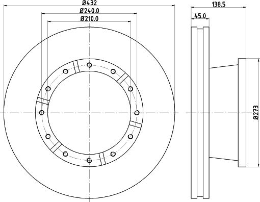 DON CVD622 - Тормозной диск autospares.lv