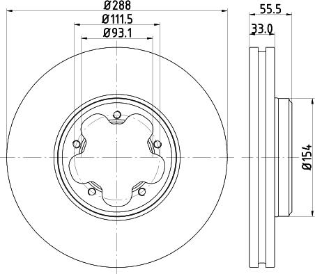 DON PCD19561 - Тормозной диск autospares.lv