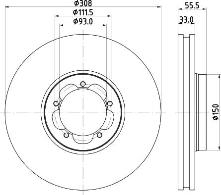 DON PCD19581 - Тормозной диск autospares.lv