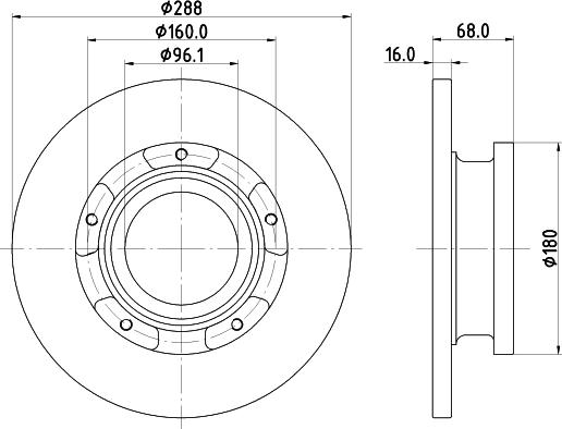 DON PCD19571 - Тормозной диск autospares.lv