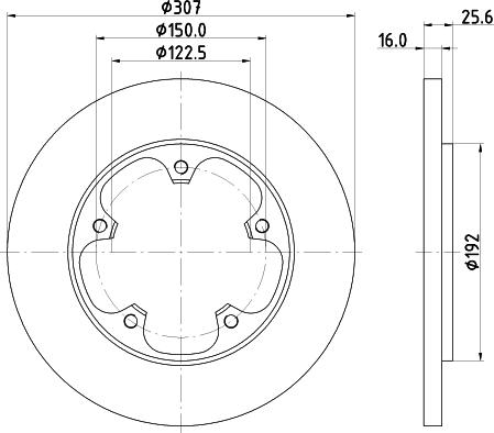 DON PCD19602 - Тормозной диск autospares.lv