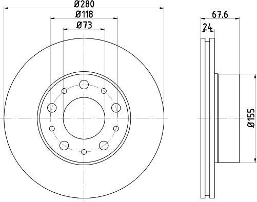 DON PCD19632 - Тормозной диск autospares.lv