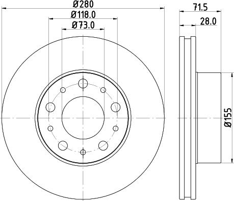 DON PCD19622 - Тормозной диск autospares.lv