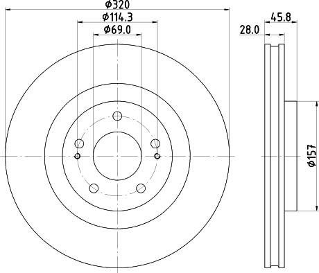 DON PCD19302 - Тормозной диск autospares.lv