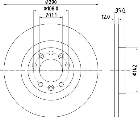 DON PCD19742 - Тормозной диск autospares.lv