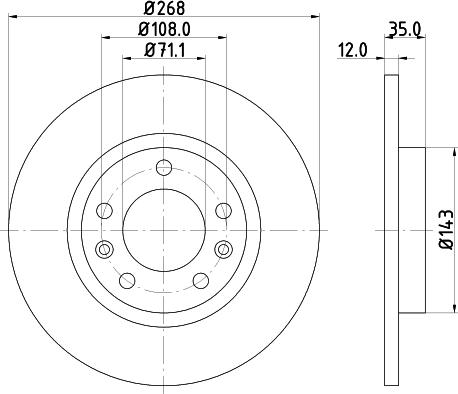 DON PCD19712 - Тормозной диск autospares.lv