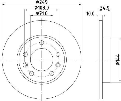 DON PCD19782 - Тормозной диск autospares.lv