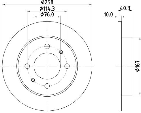 DON PCD14962 - Тормозной диск autospares.lv