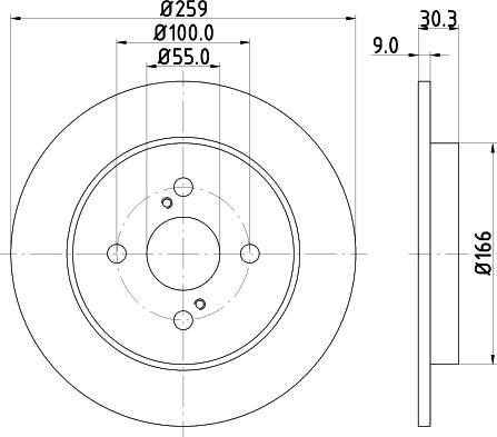 DON PCD14912 - Тормозной диск autospares.lv