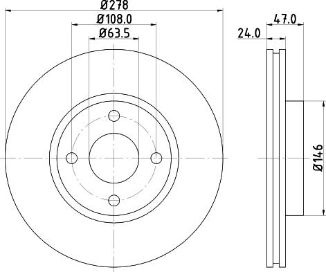 DON PCD14932 - Тормозной диск autospares.lv