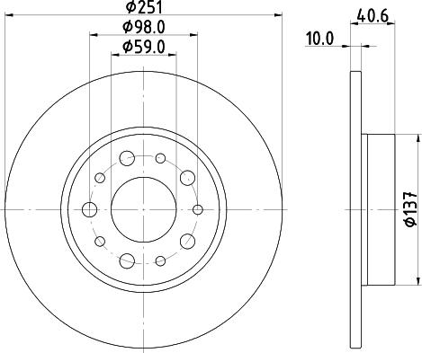 DON PCD14922 - Тормозной диск autospares.lv