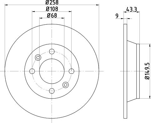 DON PCD14972 - Тормозной диск autospares.lv