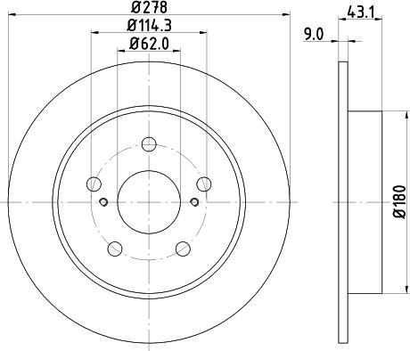 DON PCD14452 - Тормозной диск autospares.lv