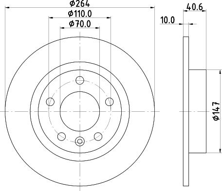 DON PCD14402 - Тормозной диск autospares.lv