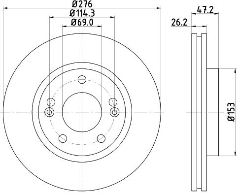 DON PCD14412 - Тормозной диск autospares.lv