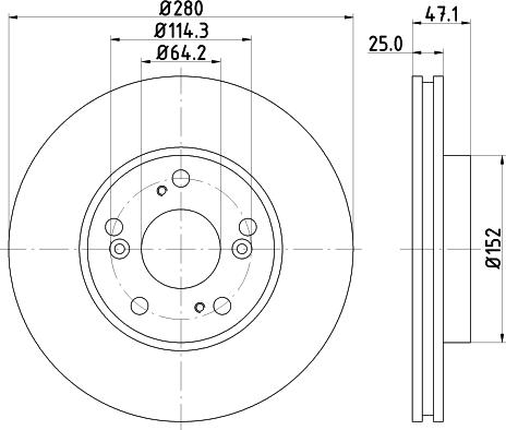 DON PCD14472 - Тормозной диск autospares.lv