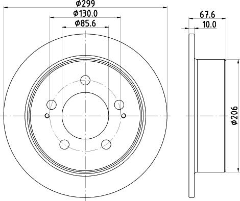 DON PCD14542 - Тормозной диск autospares.lv