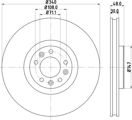 DON PCD14551 - Тормозной диск autospares.lv