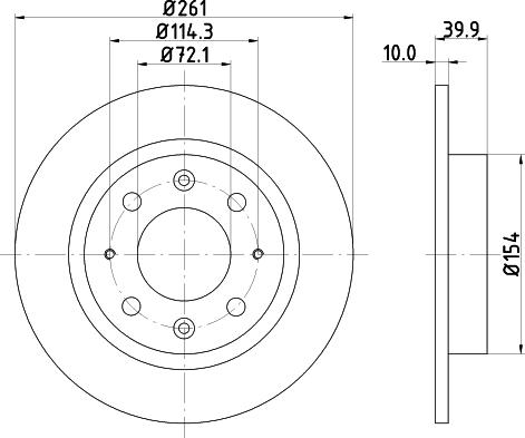 DON PCD14512 - Тормозной диск autospares.lv