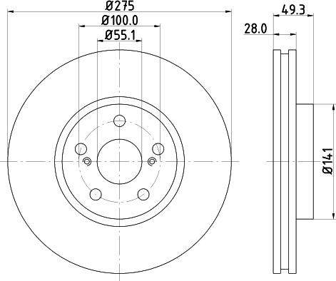 DON PCD14582 - Тормозной диск autospares.lv