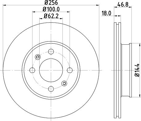 DON PCD14522 - Тормозной диск autospares.lv