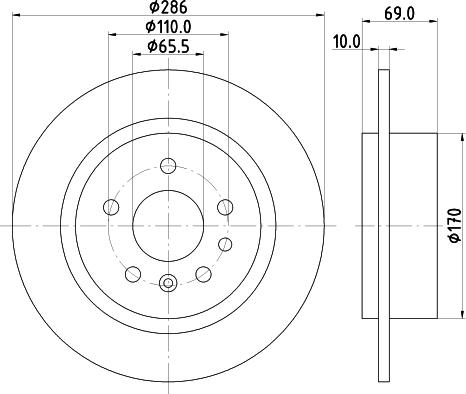 DON PCD14682 - Тормозной диск autospares.lv