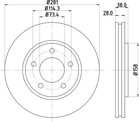 DON PCD14632 - Тормозной диск autospares.lv