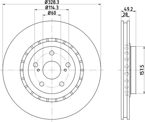 DON PCD14622 - Тормозной диск autospares.lv