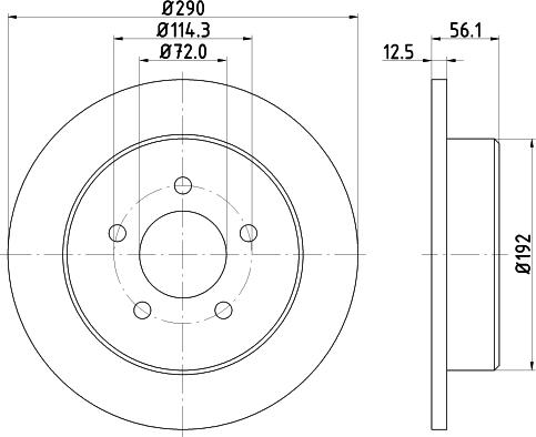 DON PCD14042 - Тормозной диск autospares.lv