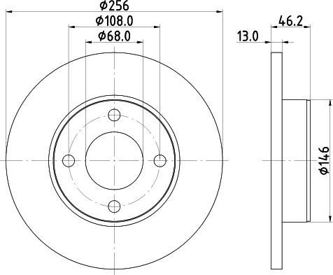 DON PCD14062 - Тормозной диск autospares.lv