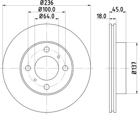 DON PCD14002 - Тормозной диск autospares.lv