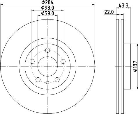 DON PCD14032 - Тормозной диск autospares.lv