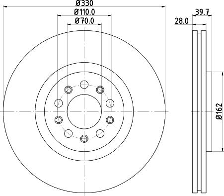 DON PCD14191 - Тормозной диск autospares.lv