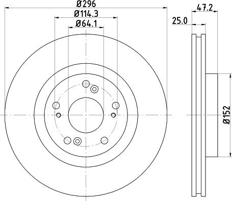 DON PCD14142 - Тормозной диск autospares.lv