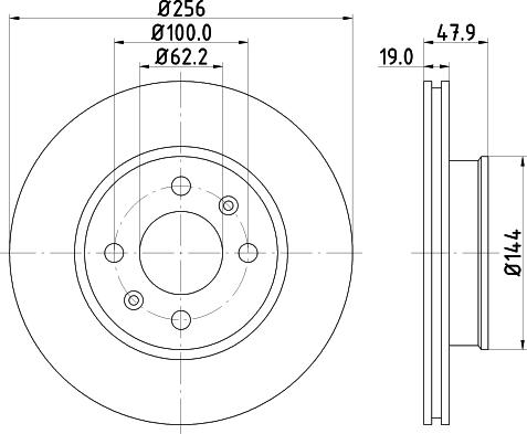 DON PCD14162 - Тормозной диск autospares.lv