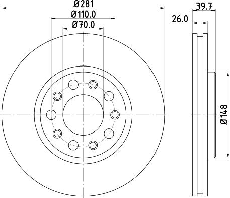 DON PCD14122 - Тормозной диск autospares.lv