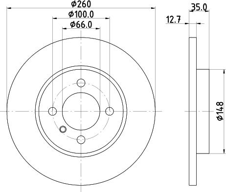 DON PCD14892 - Тормозной диск autospares.lv