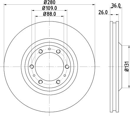 DON PCD14842 - Тормозной диск autospares.lv