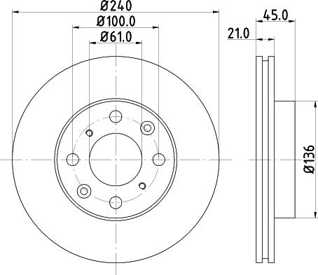 DON PCD14822 - Тормозной диск autospares.lv