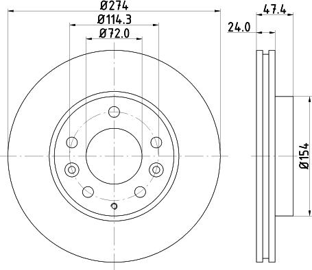 DON PCD14332 - Тормозной диск autospares.lv