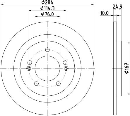 DON PCD14292 - Тормозной диск autospares.lv